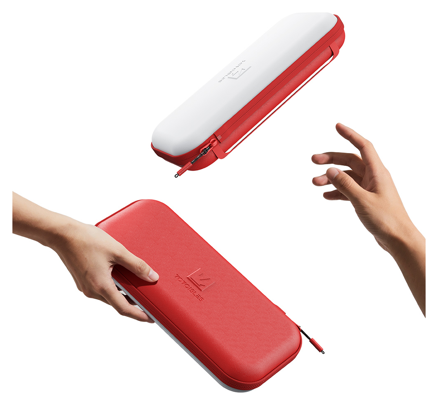 Dux Ducis Nintendo Switch 2 Hoesje met Game Card Organizer Opberghoes Wit/Rood afbeelding 4
