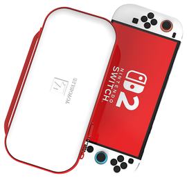 Dux Ducis Nintendo Switch 2 Hoesje met Game Card Organizer Opberghoes Wit/Rood afbeelding