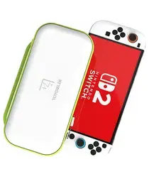 Dux Ducis Nintendo Switch 2 Hoesje met Game Card Organizer Opberghoes Wit/Groen afbeelding