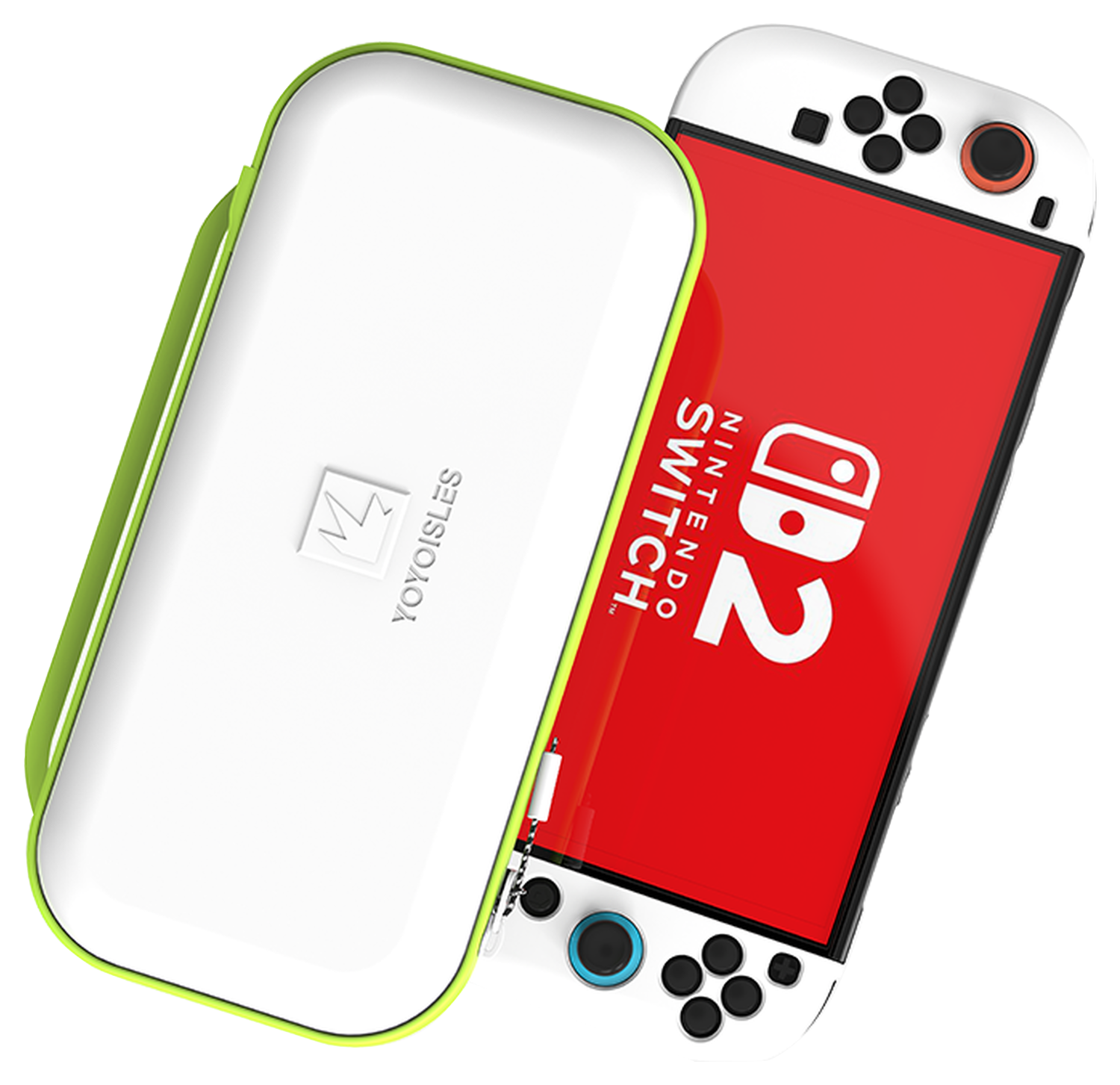 Dux Ducis Nintendo Switch 2 Hoesje met Game Card Organizer Opberghoes Wit/Groen afbeelding 1