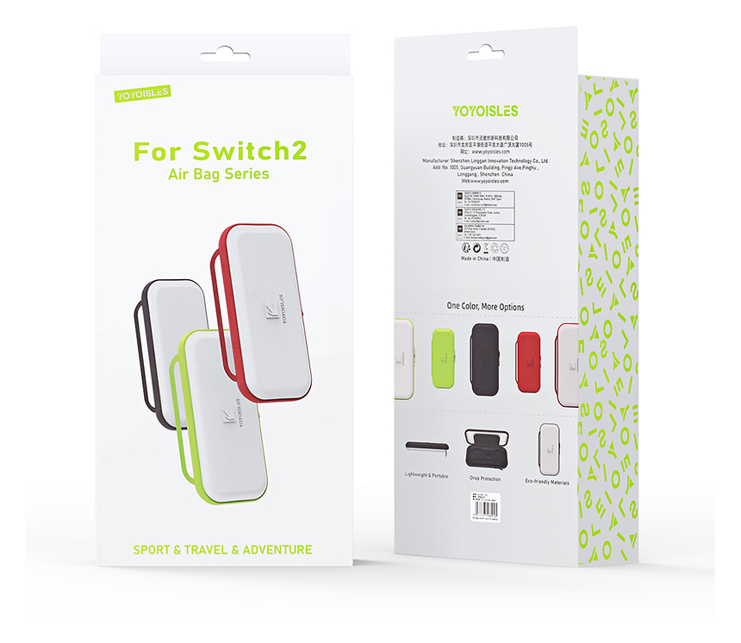 Dux Ducis Nintendo Switch 2 Hoesje met Game Card Organizer Opberghoes Wit/Groen afbeelding 8
