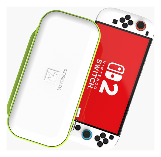 Dux Ducis Nintendo Switch 2 Hoesje met Game Card Organizer Opberghoes Wit/Groen afbeelding 1