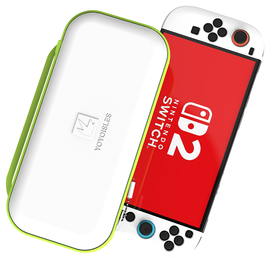 Dux Ducis Nintendo Switch 2 Hoesje met Game Card Organizer Opberghoes Wit/Groen afbeelding