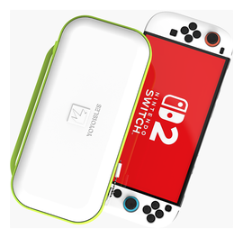 Dux Ducis Nintendo Switch 2 Hoesje met Game Card Organizer Opberghoes Wit/Groen