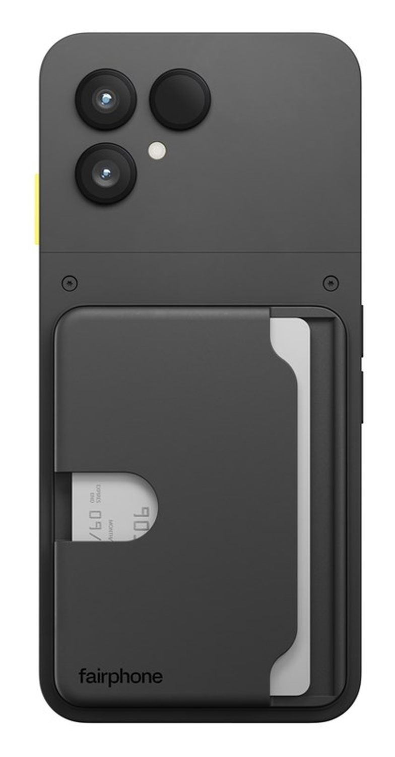 Fairphone 6 Duurzame Kaarthouder voor Drie Pasjes Zwart afbeelding 2