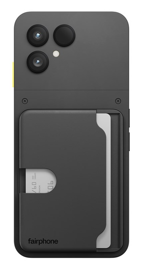 Fairphone 6 Duurzame Kaarthouder voor Drie Pasjes Zwart afbeelding 2