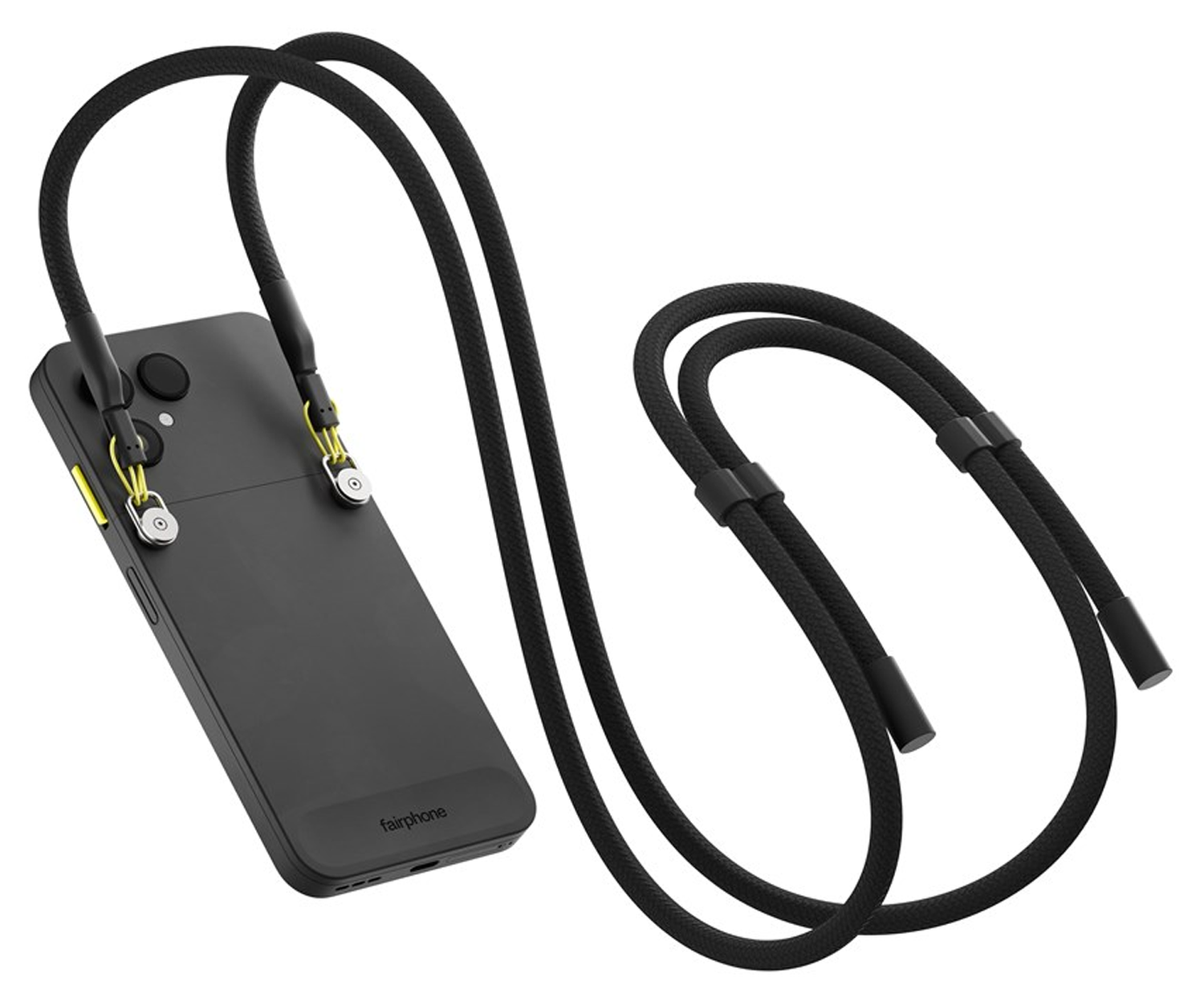 Fairphone 6 Telefoonkoord Duurzaam Verstelbare Crossbody Zwart afbeelding 1