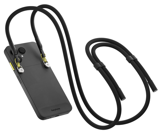 Fairphone 6 Telefoonkoord Duurzaam Verstelbare Crossbody Zwart afbeelding 1