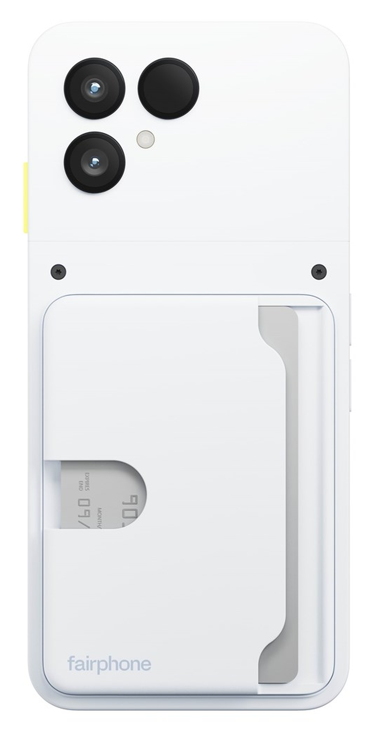 Fairphone 6 Duurzame Kaarthouder voor Drie Pasjes Wit afbeelding 2