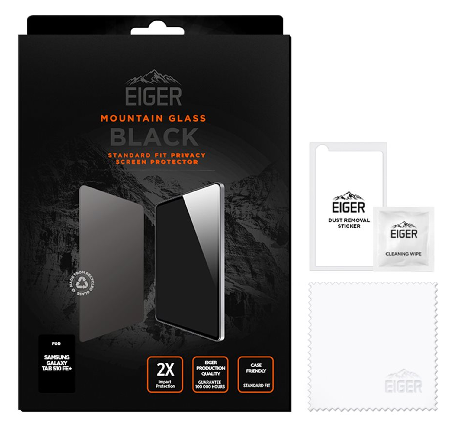 Eiger Samsung Galaxy Tab S10 FE+ Privacy Glass Screen Protector afbeelding 2