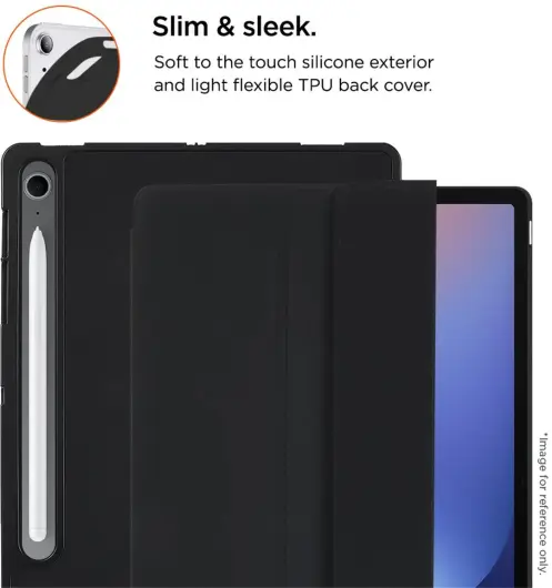 Eiger Storm 250m Stylus Samsung Tab S10 FE Hoes Book Case met Pen Houder Zwart afbeelding 4