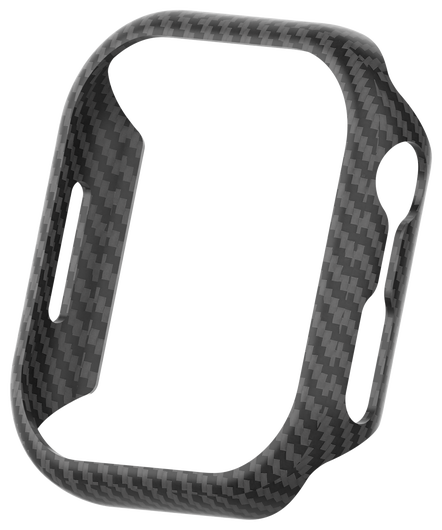 NEKIT Fiber Apple Watch 9/8/7 41MM Hoesje Kevlar Bumper Cover Dun Zwart afbeelding 13