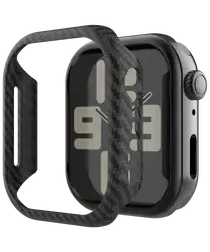 NEKIT Fiber Apple Watch 44MM Hoesje Kevlar Bumper Cover Dun Zwart afbeelding