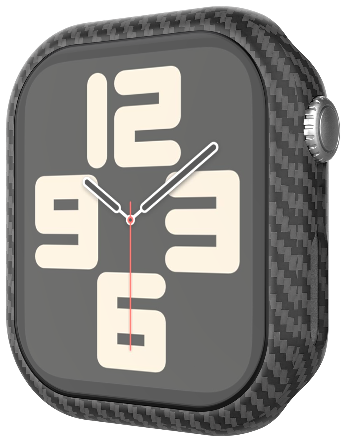 NEKIT Fiber Apple Watch 44MM Hoesje Kevlar Bumper Cover Dun Zwart afbeelding 9