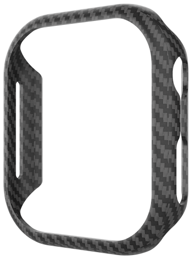 NEKIT Fiber Apple Watch 44MM Hoesje Kevlar Bumper Cover Dun Zwart afbeelding 10