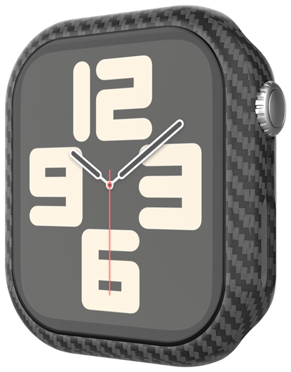 NEKIT Fiber Apple Watch 44MM Hoesje Kevlar Bumper Cover Dun Zwart afbeelding 9