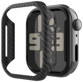 NEKIT Fiber Apple Watch 44MM Hoesje Kevlar Bumper Cover Dun Zwart