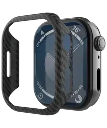 NEKIT Fiber Apple Watch 9/8/7 45MM Hoesje Kevlar Bumper Cover Dun Zwart afbeelding