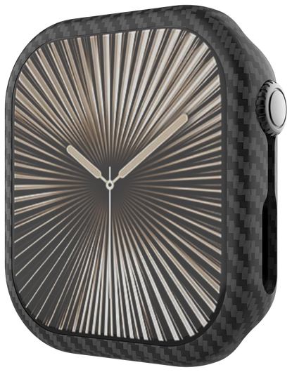 NEKIT Fiber - Apple Watch 10 46MM Hoesje - Kevlar Bumper Cover Dun Zwart afbeelding 8