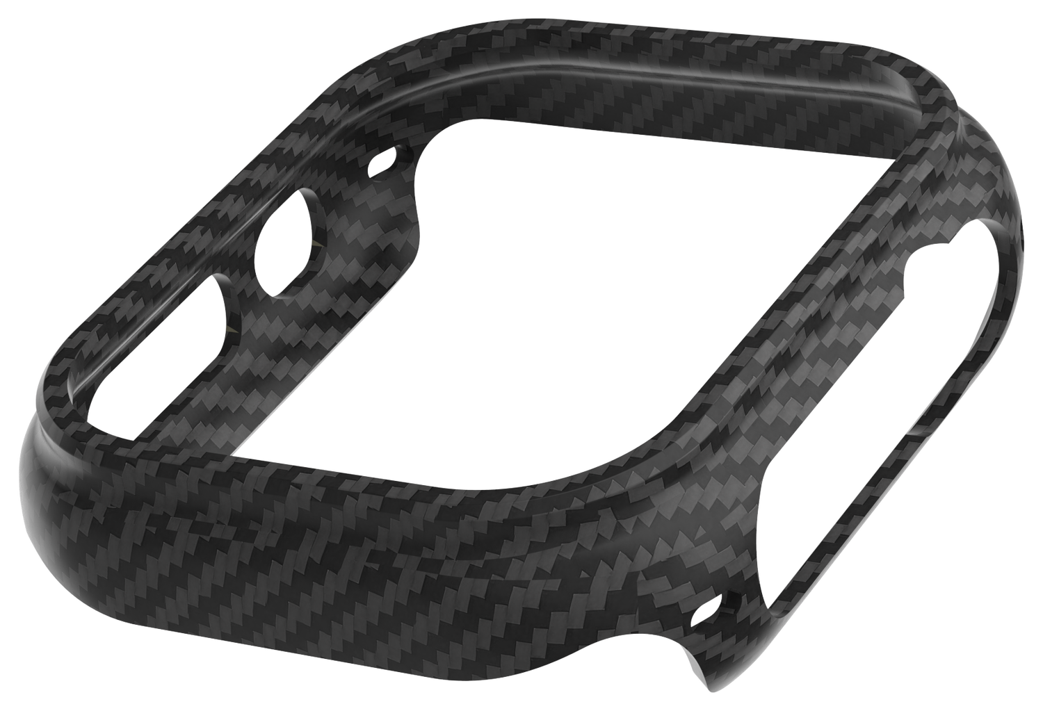 NEKIT Fiber Apple Watch Ultra / Ultra 2 Hoesje Kevlar Bumper Cover Dun Zwart afbeelding 14