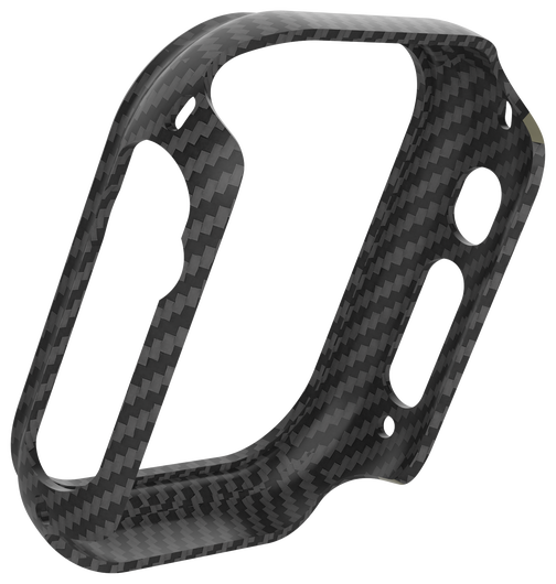 NEKIT Fiber Apple Watch Ultra / Ultra 2 Hoesje Kevlar Bumper Cover Dun Zwart afbeelding 15
