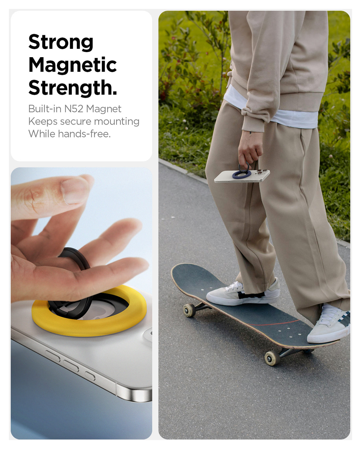 Spigen Nano Pop Magnetische MagSafe Ring Houder Standaard Geel afbeelding 5
