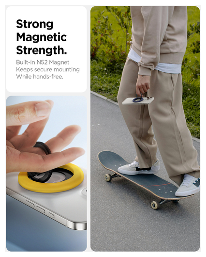 Spigen Nano Pop Magnetische MagSafe Ring Houder Standaard Geel afbeelding 5