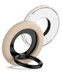 Spigen Nano Pop Magnetische MagSafe Ring Houder Standaard Beige afbeelding
