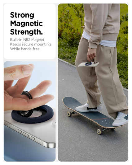 Spigen Nano Pop Magnetische MagSafe Ring Houder Standaard Blauw afbeelding 6