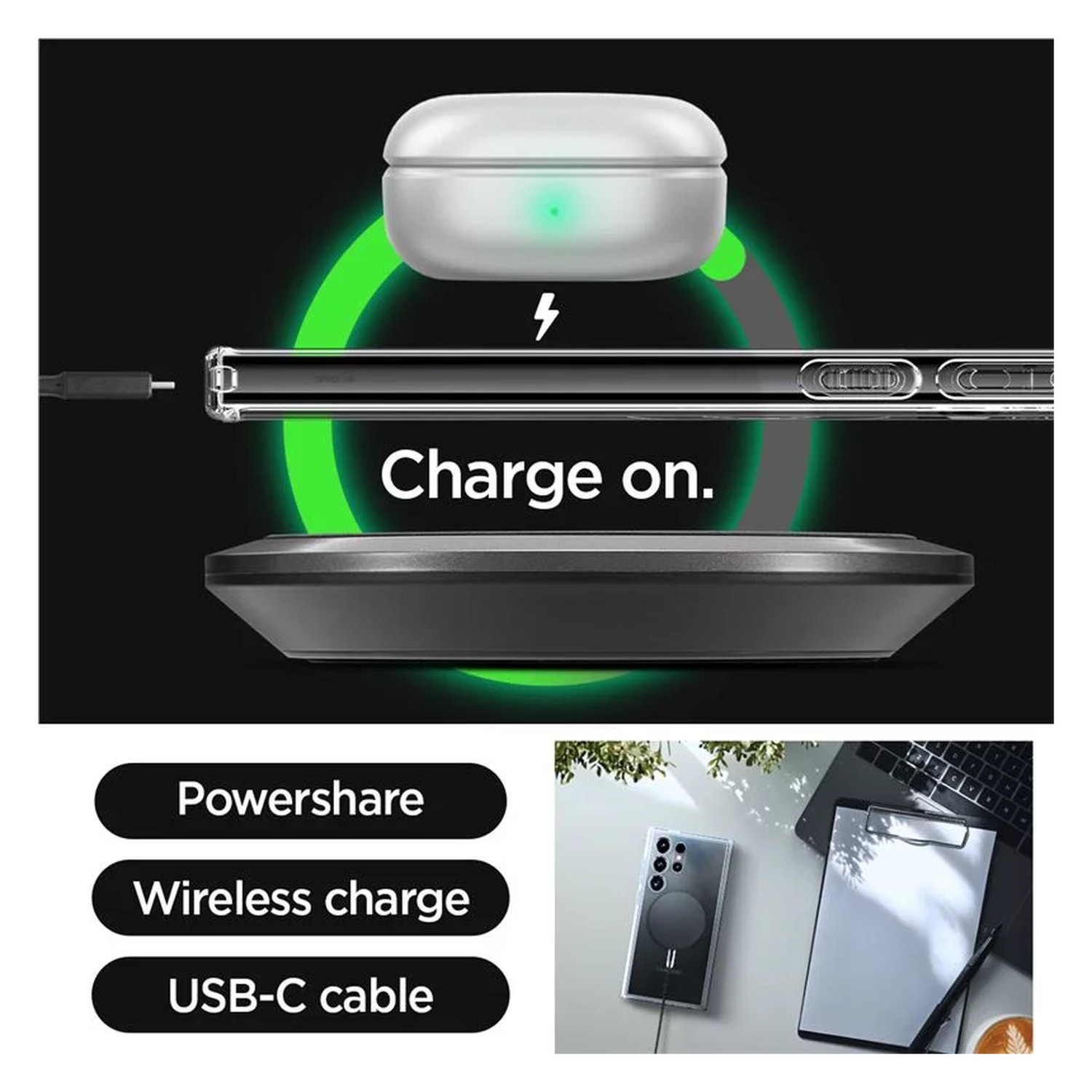 Spigen Ultra Hybrid Metal Ring MagFit Samsung S24 Ultra Hoesje MagSafe Wit afbeelding 7
