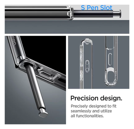 Spigen Ultra Hybrid Metal Ring MagFit Samsung S24 Ultra Hoesje MagSafe Wit afbeelding 6