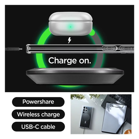 Spigen Ultra Hybrid Metal Ring MagFit Samsung S24 Ultra Hoesje MagSafe Wit afbeelding 7