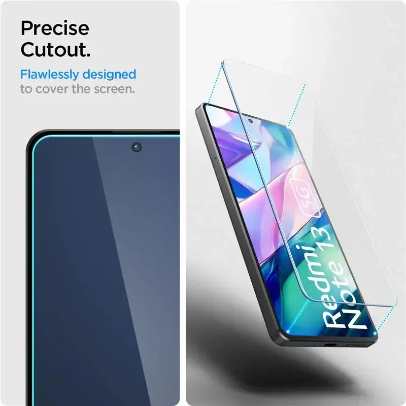 Spigen GLAS.tR Slim Xiaomi Redmi Note 13 5G Screen Protector [2-Pack] afbeelding 6