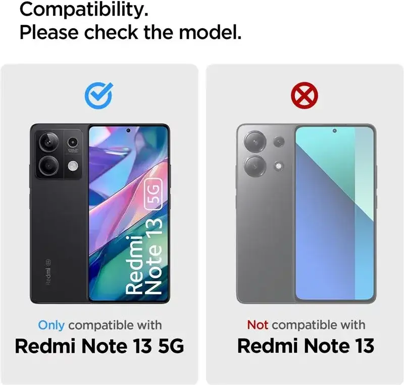 Spigen GLAS.tR Slim Xiaomi Redmi Note 13 5G Screen Protector [2-Pack] afbeelding 8