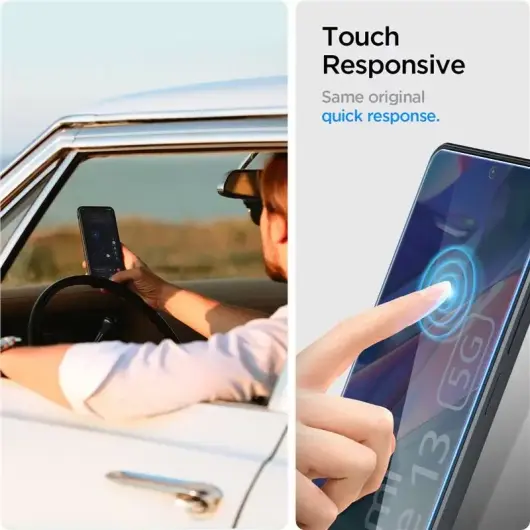 Spigen GLAS.tR Slim Xiaomi Redmi Note 13 5G Screen Protector [2-Pack] afbeelding 5