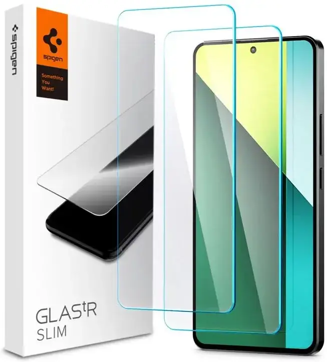 Spigen GLAS.tR Slim Xiaomi Redmi Note 13 Pro 5G / Poco X6 Screenprotector 2-Pack afbeelding 1