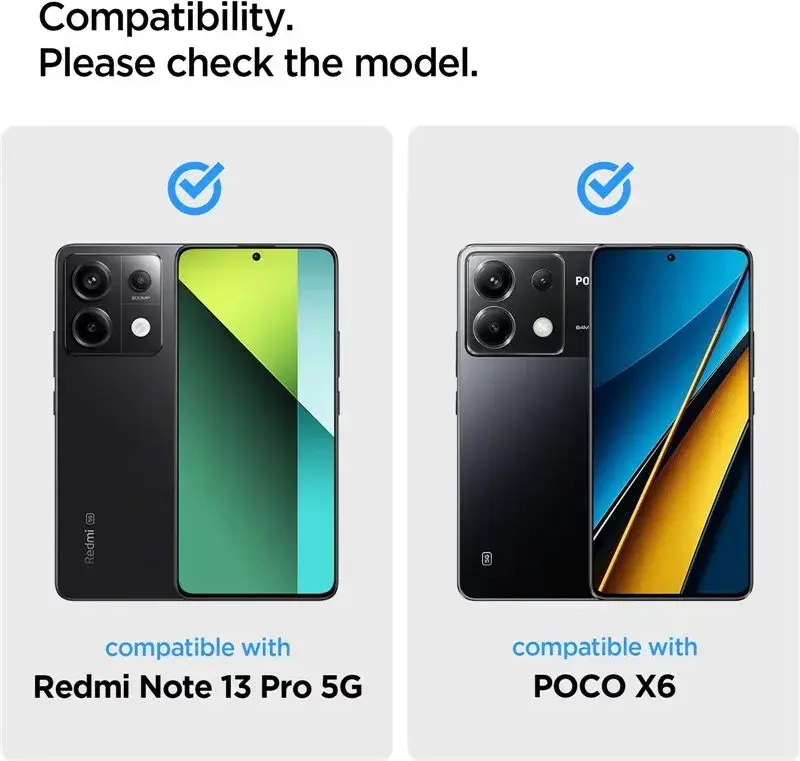 Spigen GLAS.tR Slim Xiaomi Redmi Note 13 Pro 5G / Poco X6 Screenprotector 2-Pack afbeelding 10
