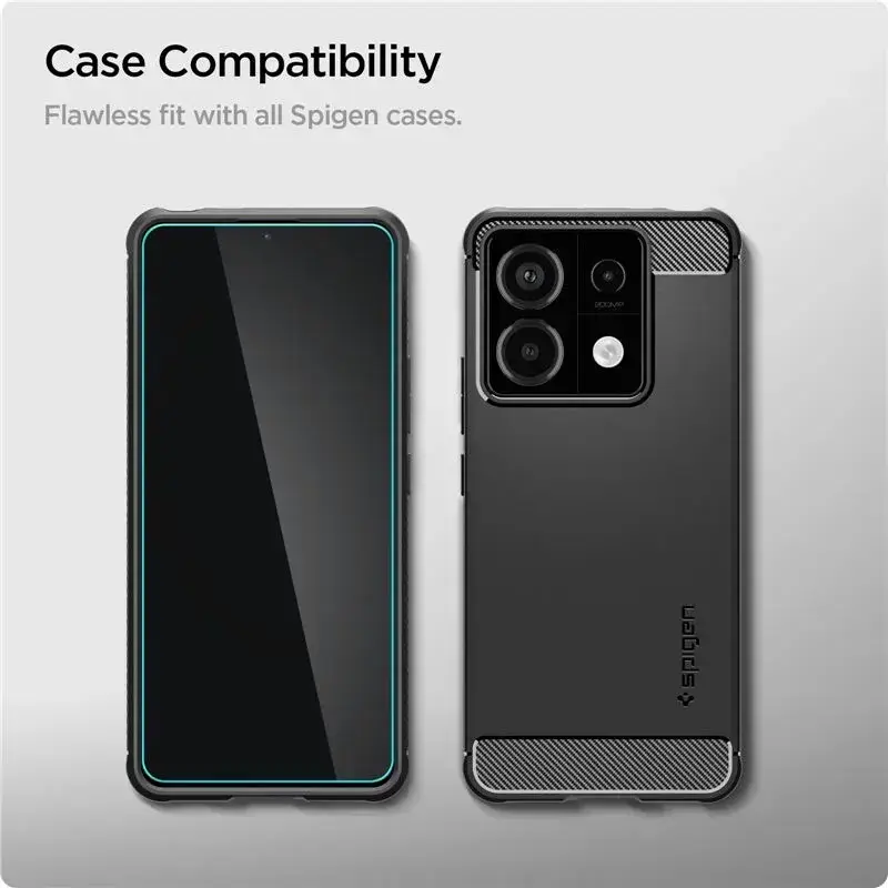 Spigen GLAS.tR Slim Xiaomi Redmi Note 13 Pro 5G / Poco X6 Screenprotector 2-Pack afbeelding 5