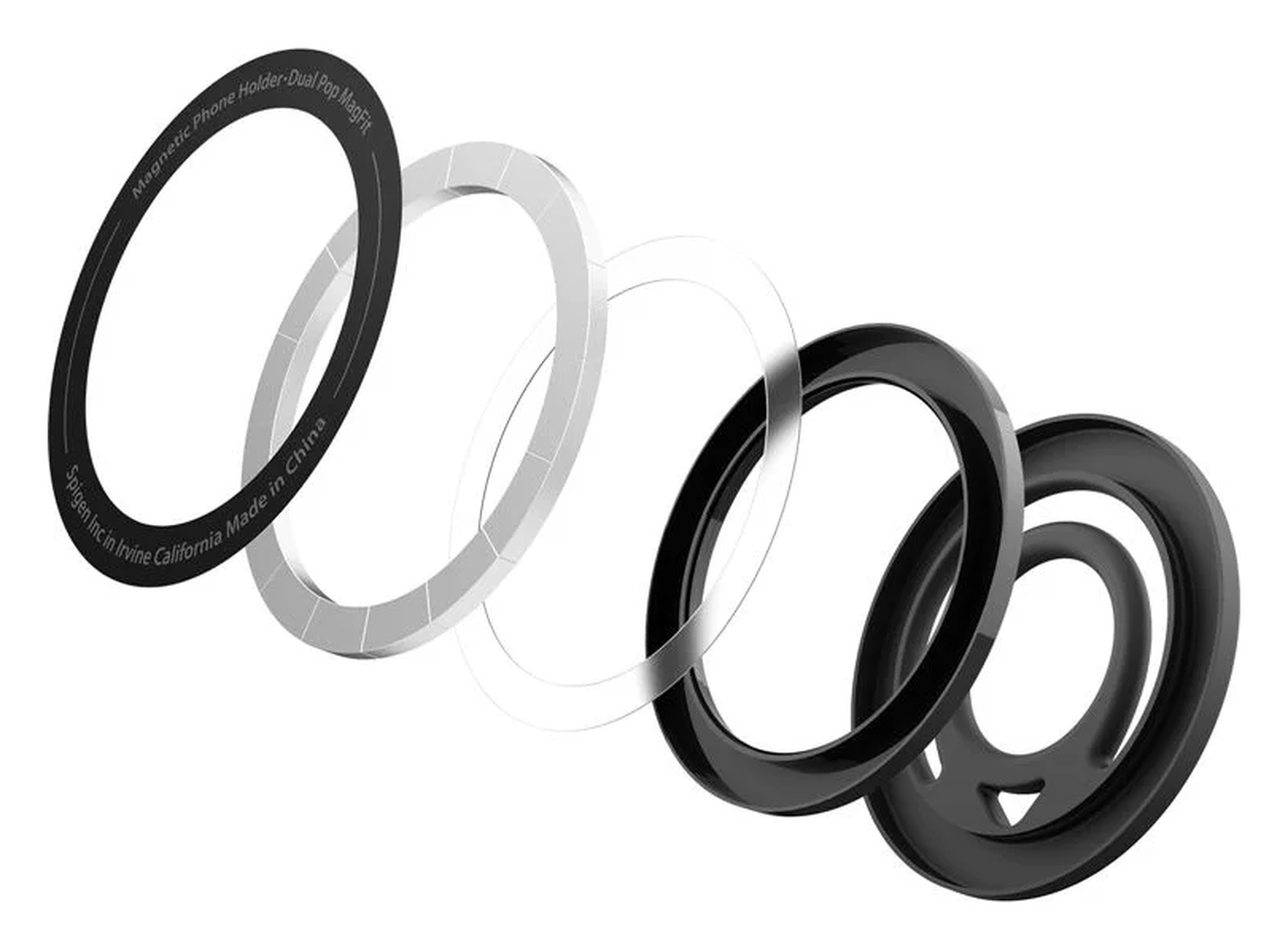 Spigen Dual Pop Magnetische MagSafe Telefoon Ring Houder Standaard Zwart afbeelding 8