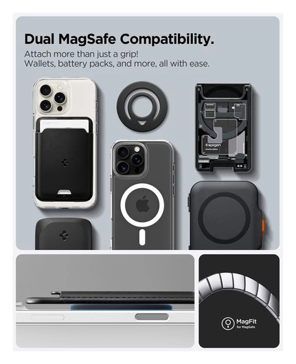 Spigen Dual Pop Magnetische MagSafe Telefoon Ring Houder Standaard Zwart afbeelding 4