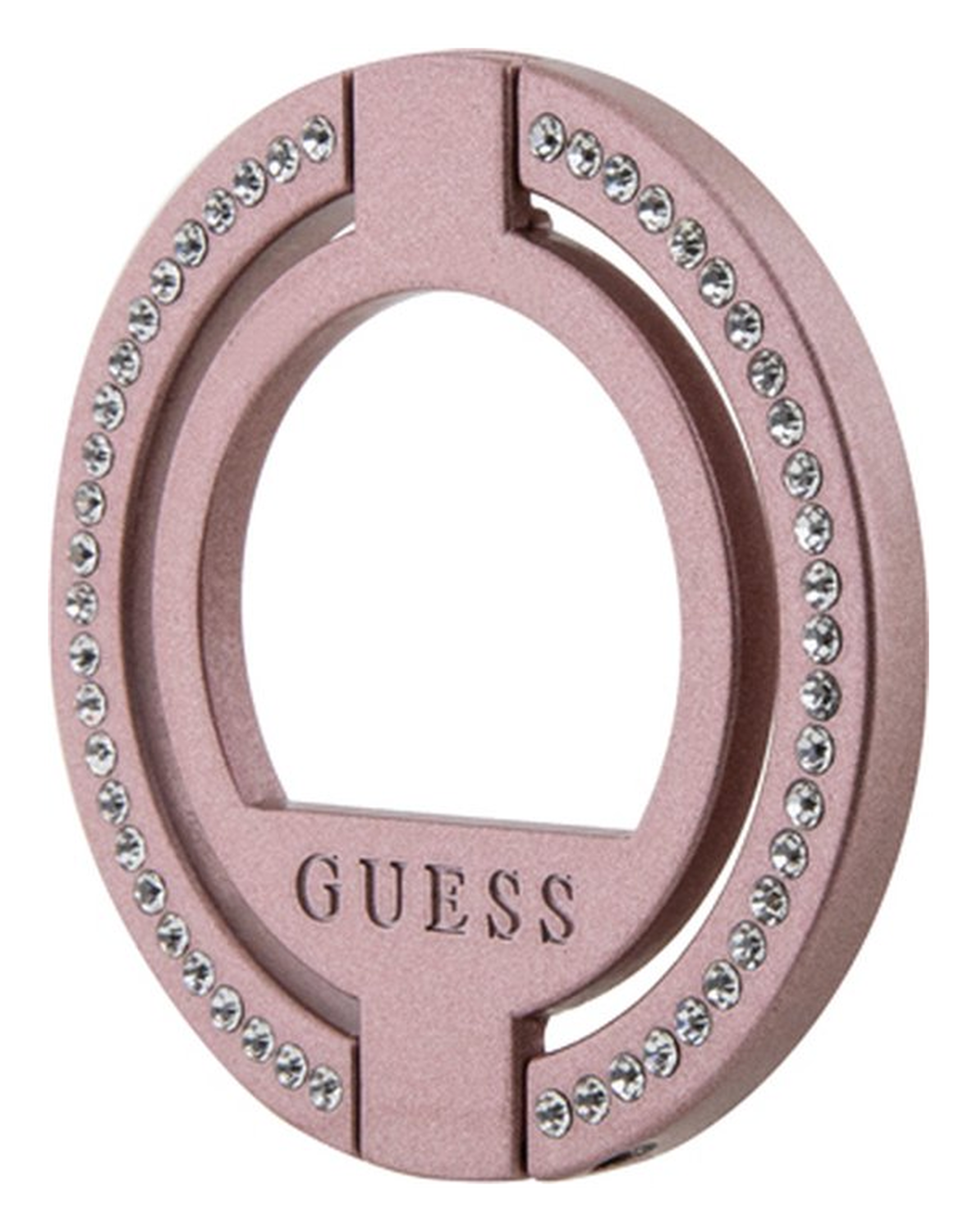 Guess Magnetic Ring Stand Houder - MagSafe Standaard Rhinestones Roze afbeelding 1