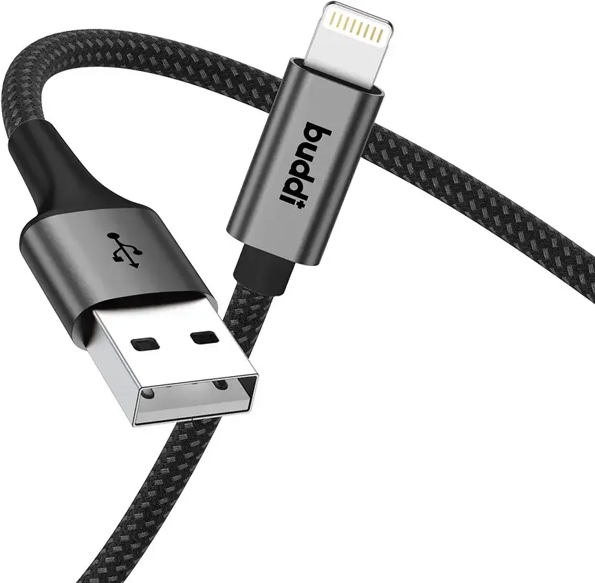 Set van 8 stuks 30cm Buddi Flex USB-A naar Lightning kabel afbeelding 11