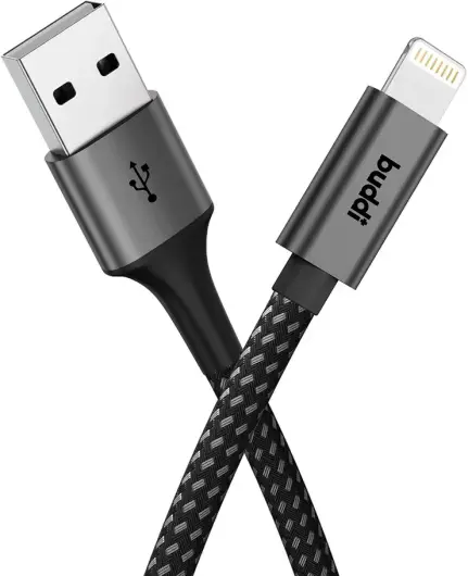 Set van 8 stuks 30cm Buddi Flex USB-A naar Lightning kabel afbeelding 9