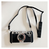 iPhone 16 Hoesje Vintage Retro Camera Back Cover met Koord Zwart afbeelding 2