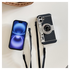 iPhone 16 Hoesje Vintage Retro Camera Back Cover met Koord Zwart afbeelding 6