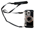 iPhone 14 Pro Hoesje Vintage Retro Camera Back Cover met Koord Zwart afbeelding 1