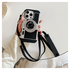 iPhone 14 Pro Hoesje Vintage Retro Camera Back Cover met Koord Zwart afbeelding 5