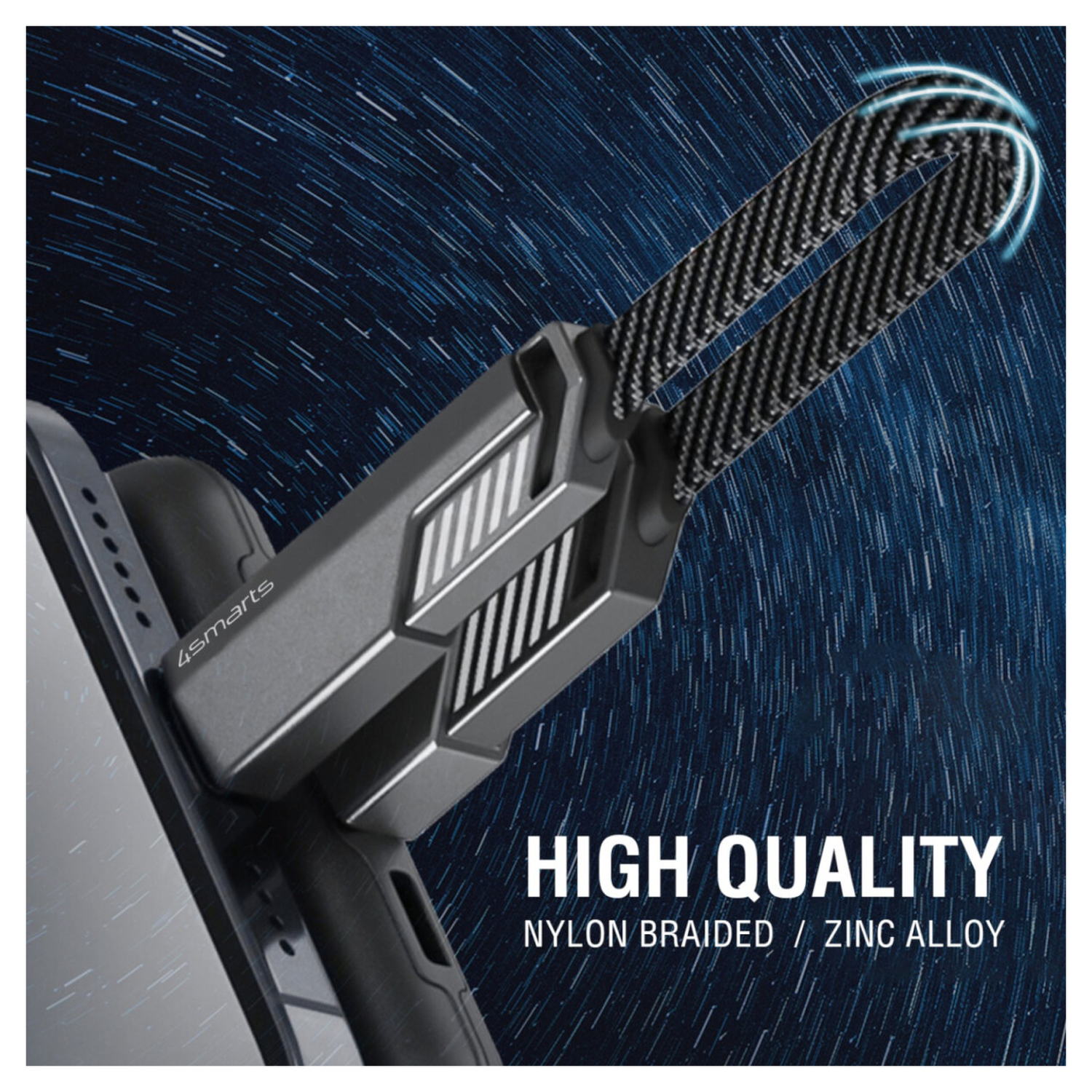 4smarts ComboCord Flat 240W USB-C/USB-A naar USB-C/Lightning Kabel 1.5M Grijs afbeelding 5