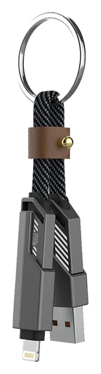 4smarts ComboCord Flat 240W USB-C/USB-A naar USB-C/Lightning Kabel 1.5M Grijs afbeelding 8