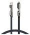 4smarts ComboCord Flat 240W USB-C/USB-A naar USB-C/Lightning Kabel 1.5M Grijs afbeelding 1